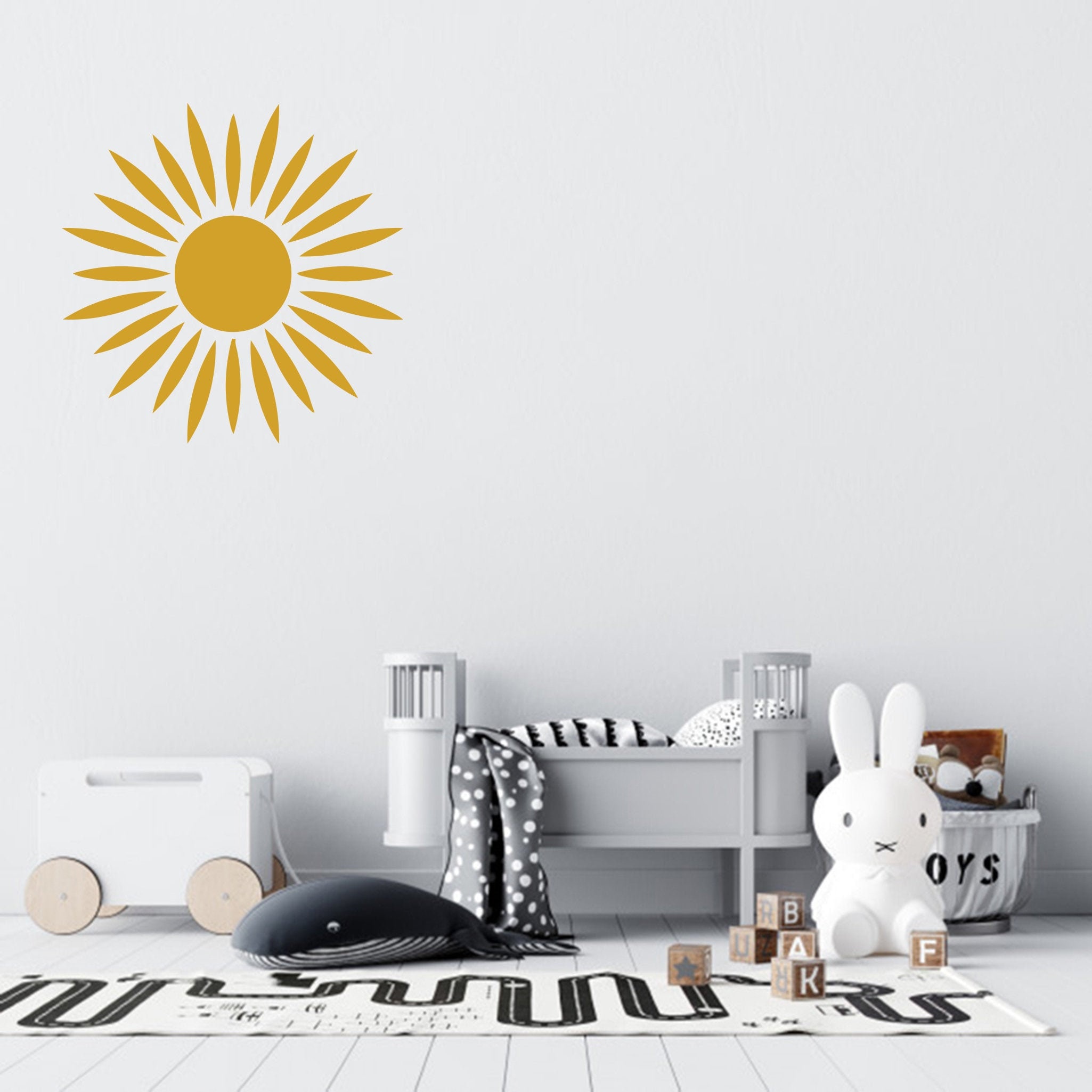 Sun Wall Decal Sunshine wall decal Nursery wall decal Vinyl Etsy