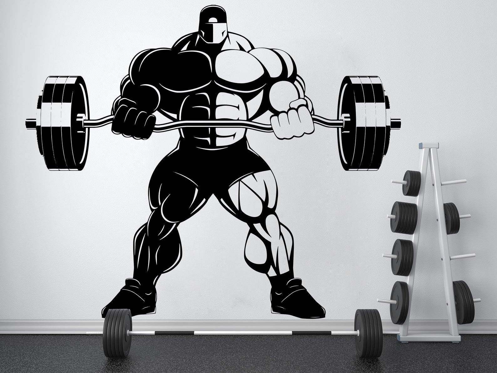 Gym Wall Decal Custom Fitness Decor Workout Art Vinyl Gorilla Etsy
