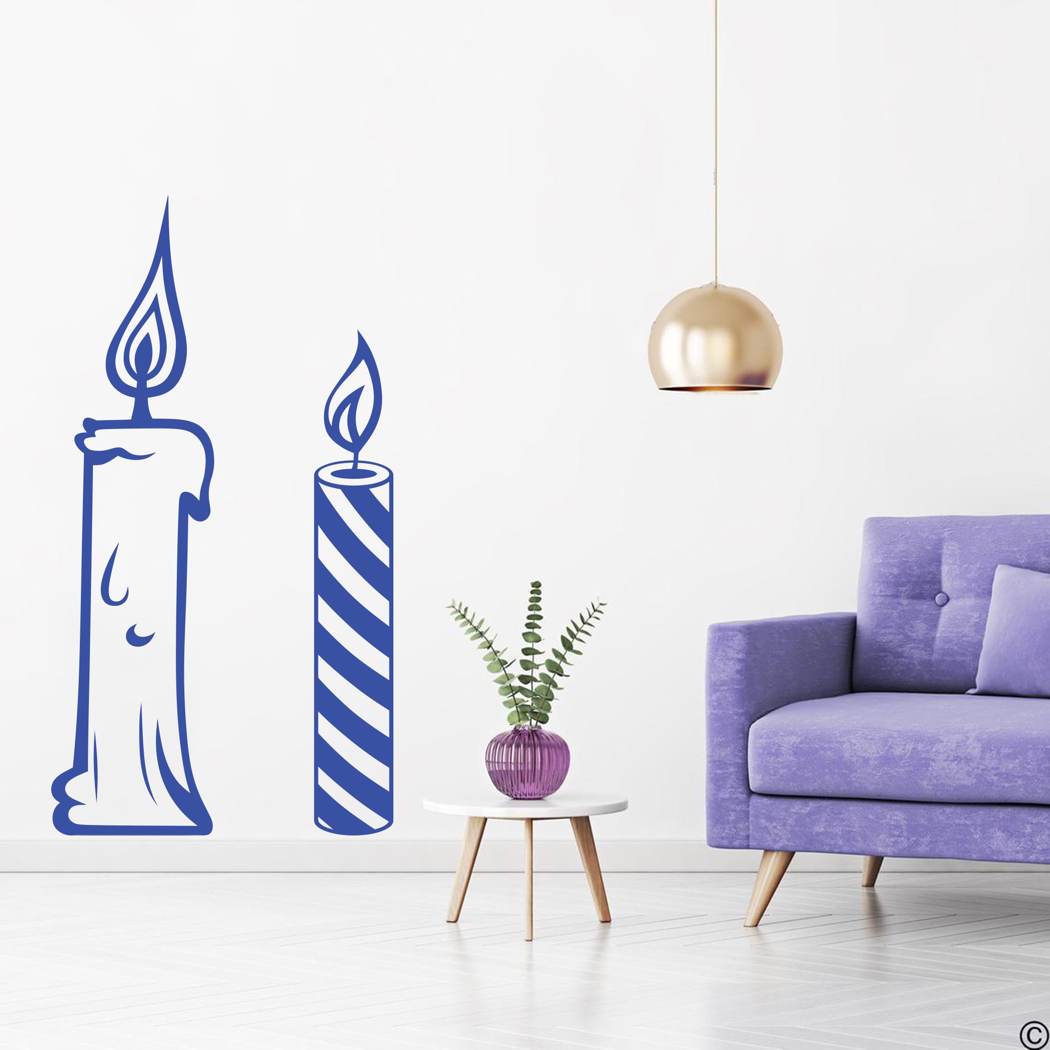 Candle wall decal Candle Wall Vinyl Melting Candle wall Etsy