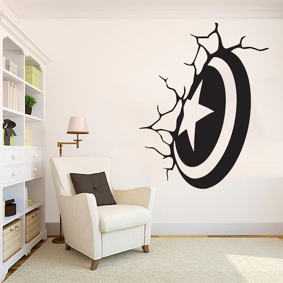 Superhero Wall Sticker Vinyl Decal Comics Art Hero Decorations Etsy