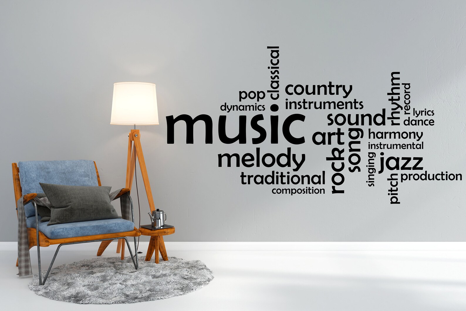 Music Wall Art Decal Music Quotes Music Words Wall Decor - Etsy