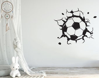 Soccer Ball Wall Vinyl Decal, Wall Decal for Boys, Football Decal, Playroom Wall Decor, Soccer Wall Sticker, Nursery decal, Kids gifts 571ES