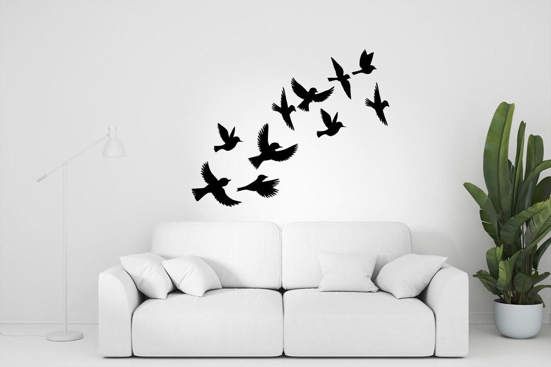 Flying Birds Wall Decal Vinyl Sticker Art Decor Bedroom Design Mural ...