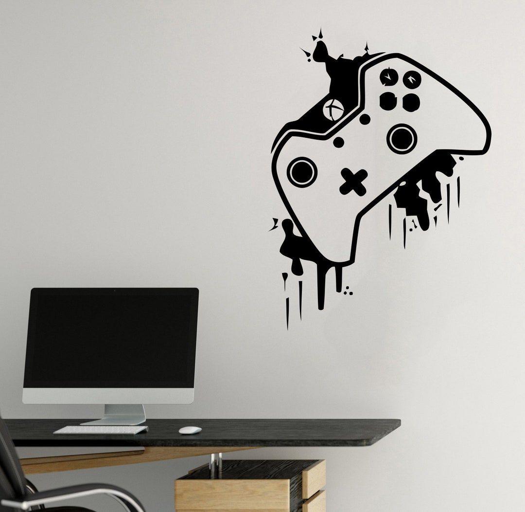 Gamer Controller Wall Decor Custom Controller Decal Vinyl Wall Video ...