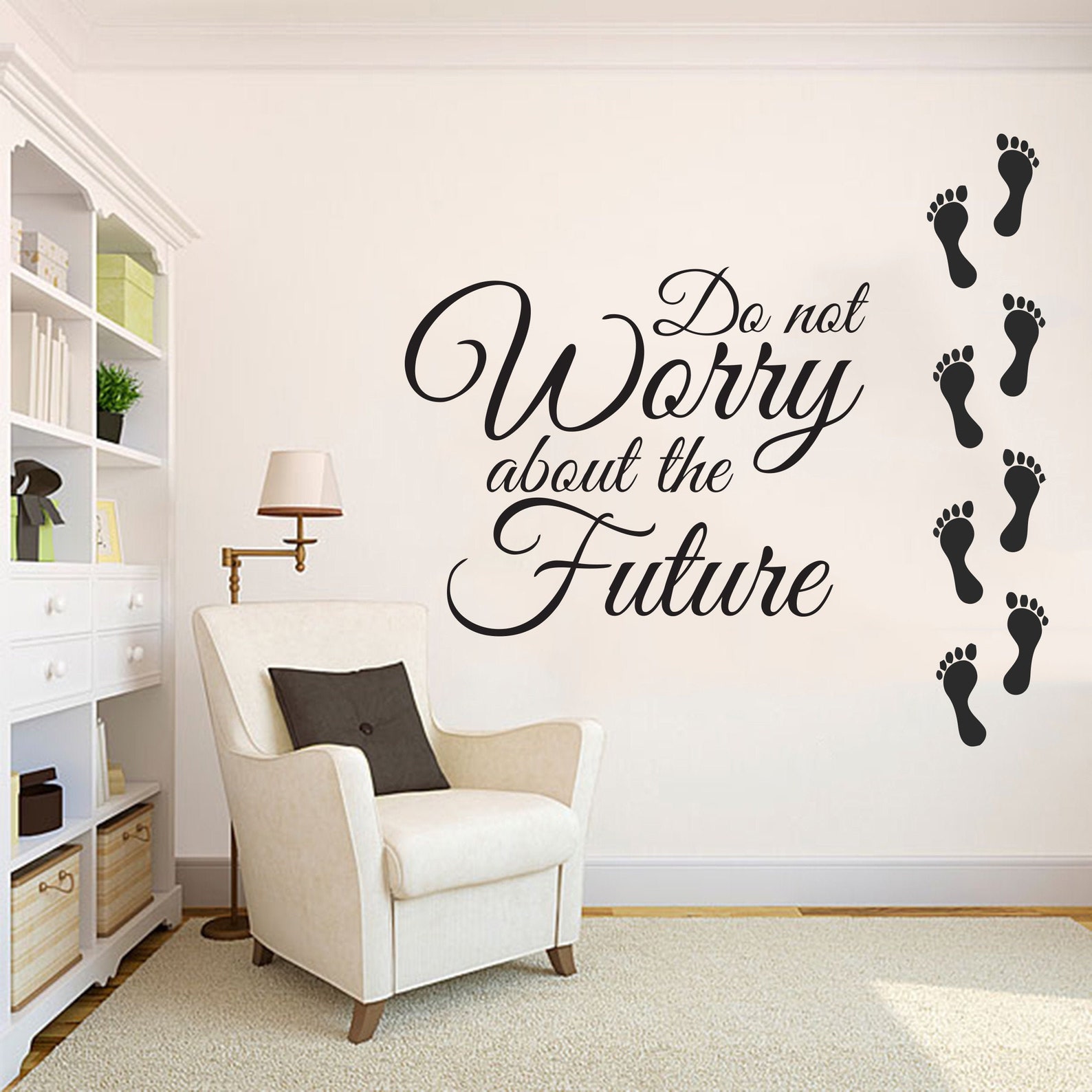Quotes Wall Decals Inspirational Quotes Footprints Wall Vinyl Etsy