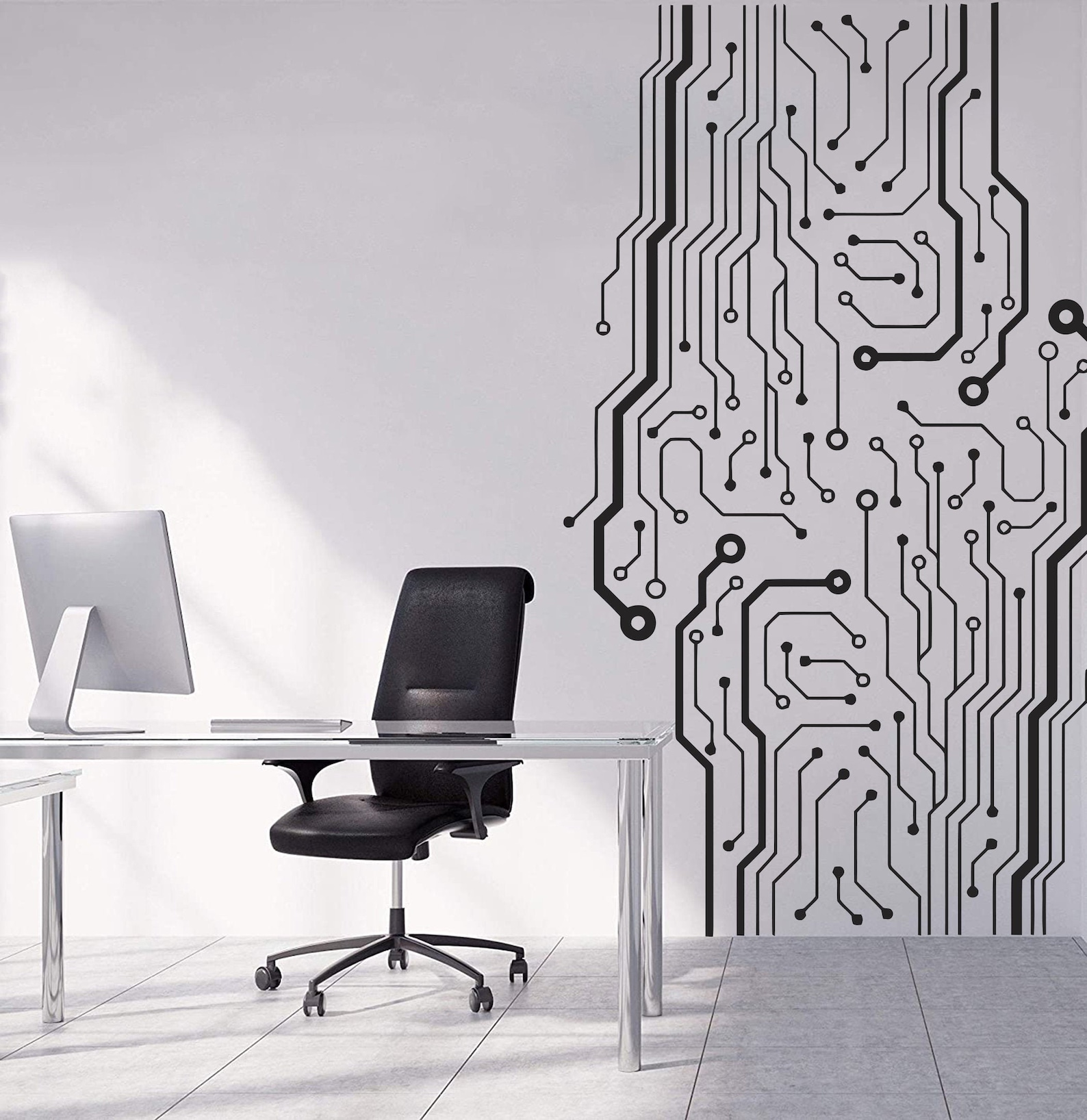 Circuit Board Wall Decal Technology Vinyl Wall Art Decals Etsy
