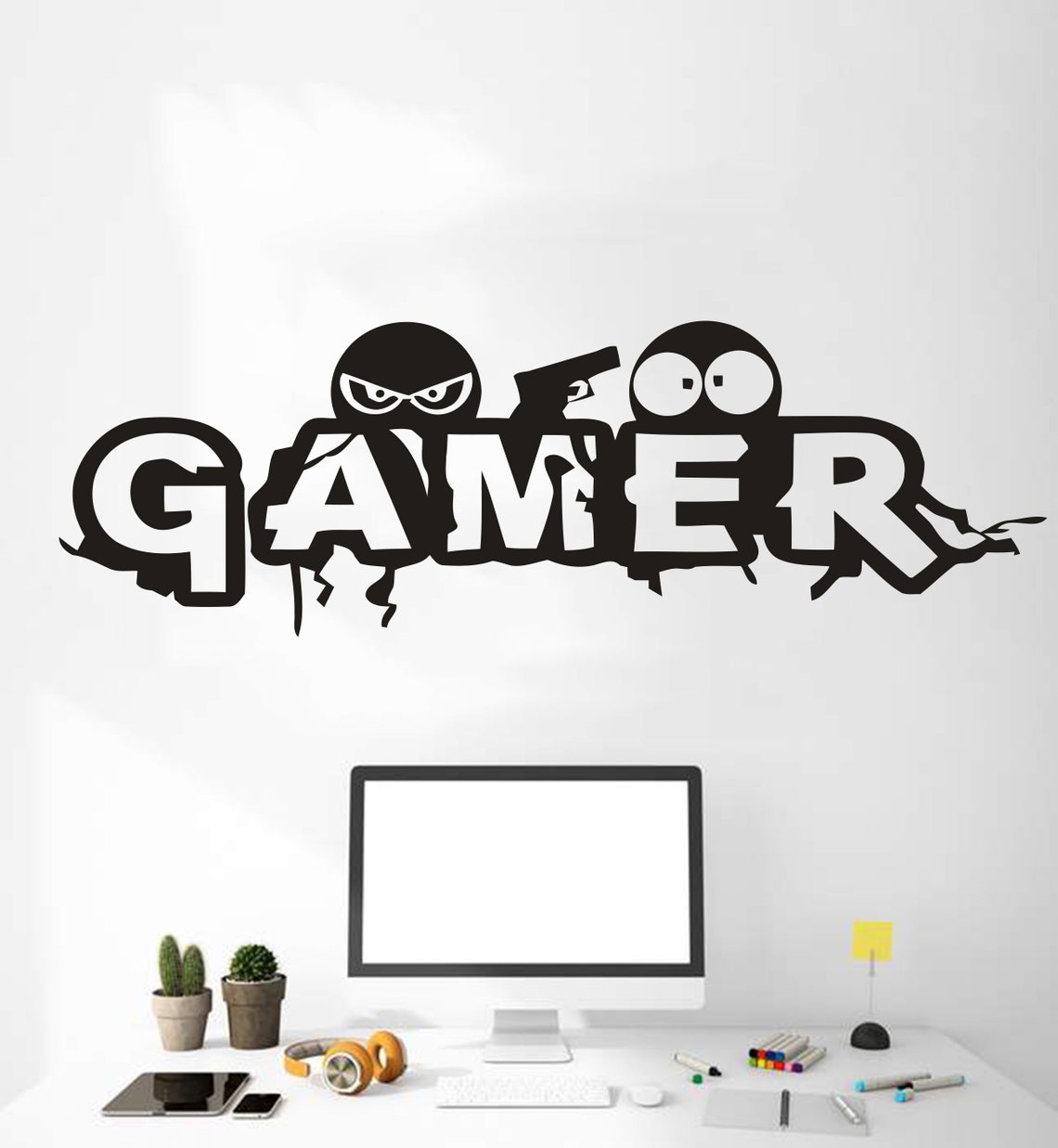 Gamer Wall Decor Kids Playing Room Decor Video Game Games Etsy