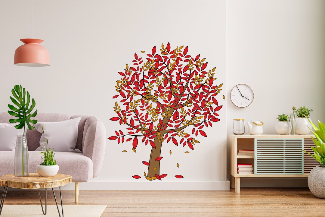 Tree Leaf Wall Art Decor, Tree Wall Mural Sticker, Kids Interior