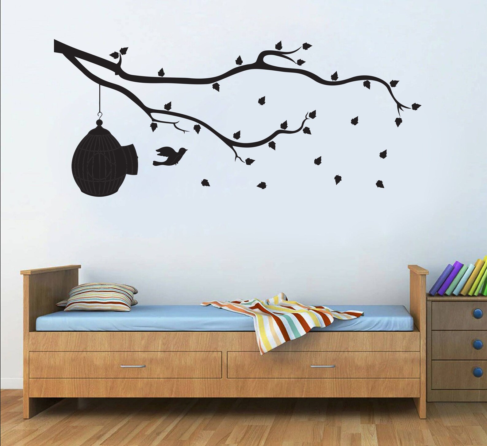 Birds Wall Decal Birds Stickers Wall Art Birds Decor Tree Etsy