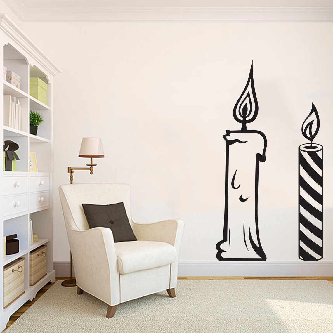 Candle wall decal Candle Wall Vinyl Melting Candle wall Etsy