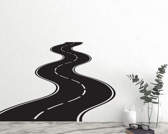 Curved Road Decal - Etsy