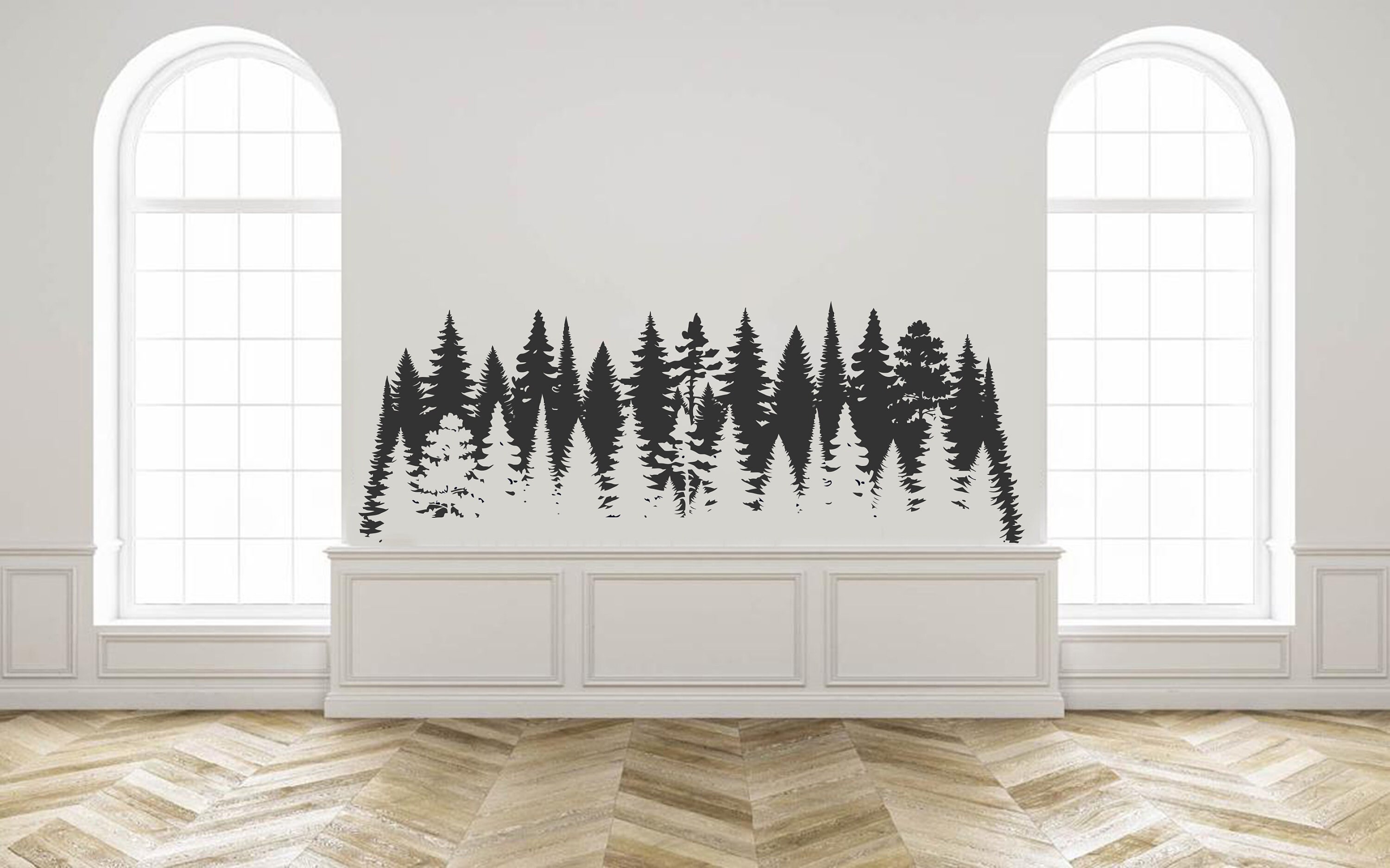 Pine Tree Forest Wall Decal Forest Tree Wall Decals Nursery Etsy UK