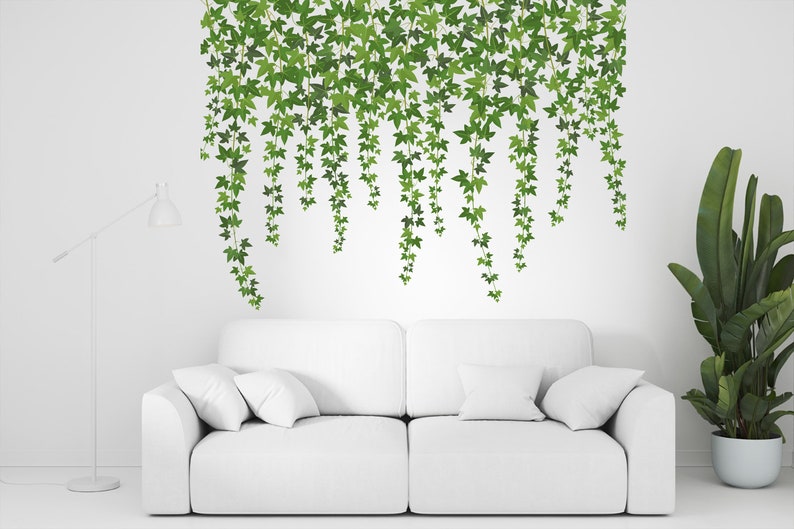 Ivy Plants Leaf Hanging Wall Vinyl Sticker Decal Botanical Etsy