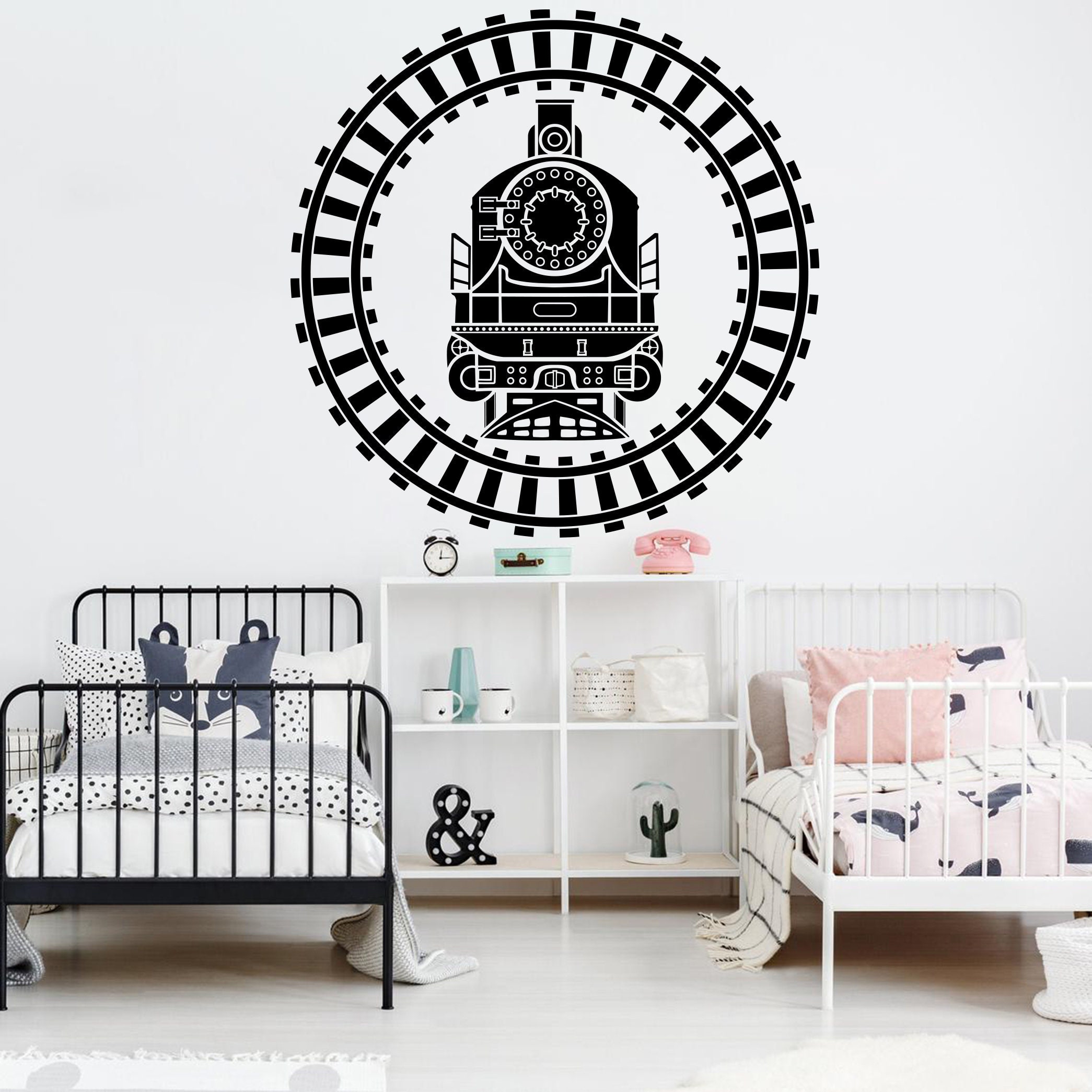 Train Wall Decal Vinyl Railroad Track Stickers Decals Mural Etsy UK