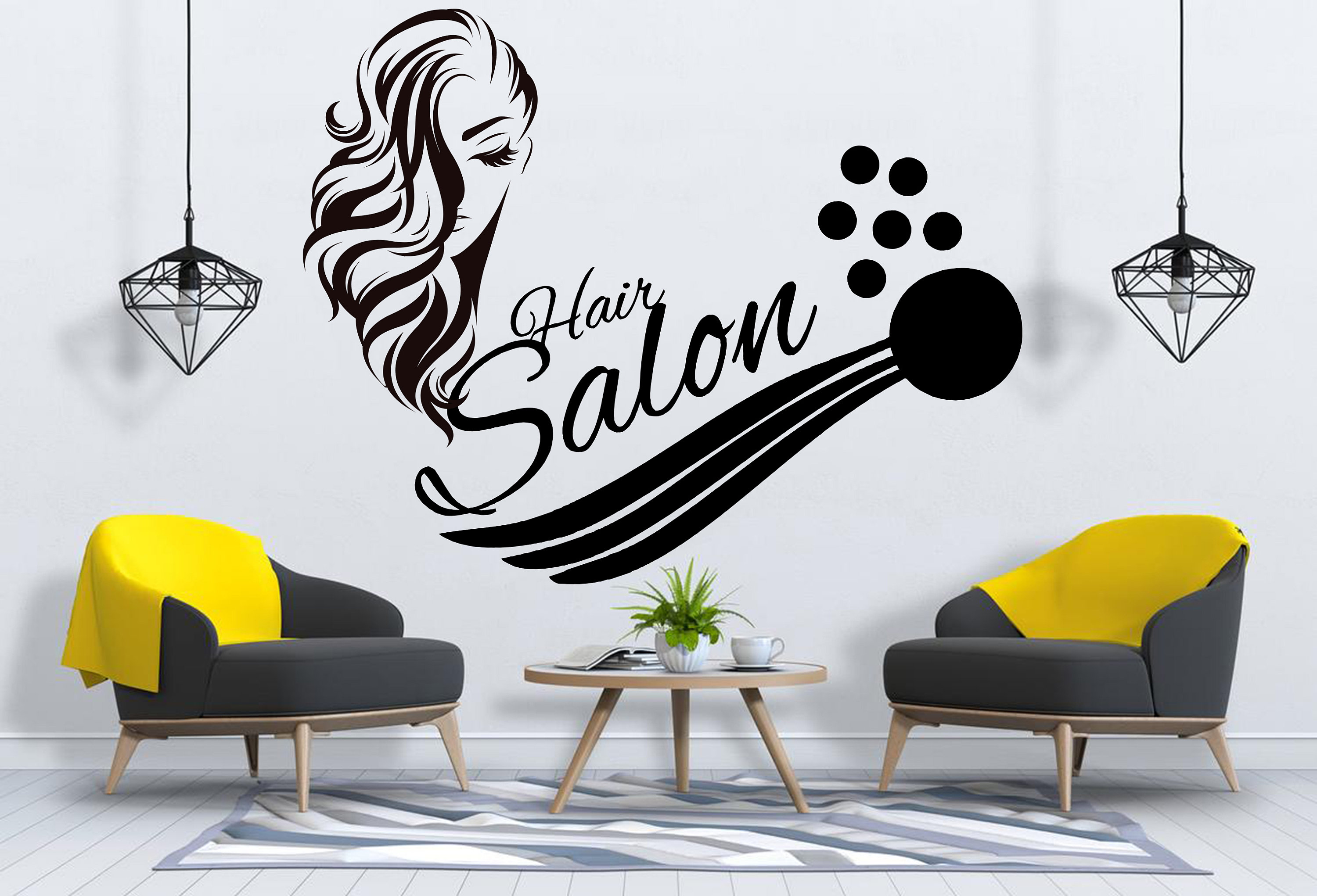 Beauty Salon Decal Hair Salon Wall Vinyl Decal Fashion Style Etsy Canada