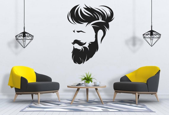 Gentlemens Man Salon Haircut Styling Style Beard Face Hipster - Etsy Gentlemens Man Salon Haircut Styling Style Beard Face Hipster - Etsy