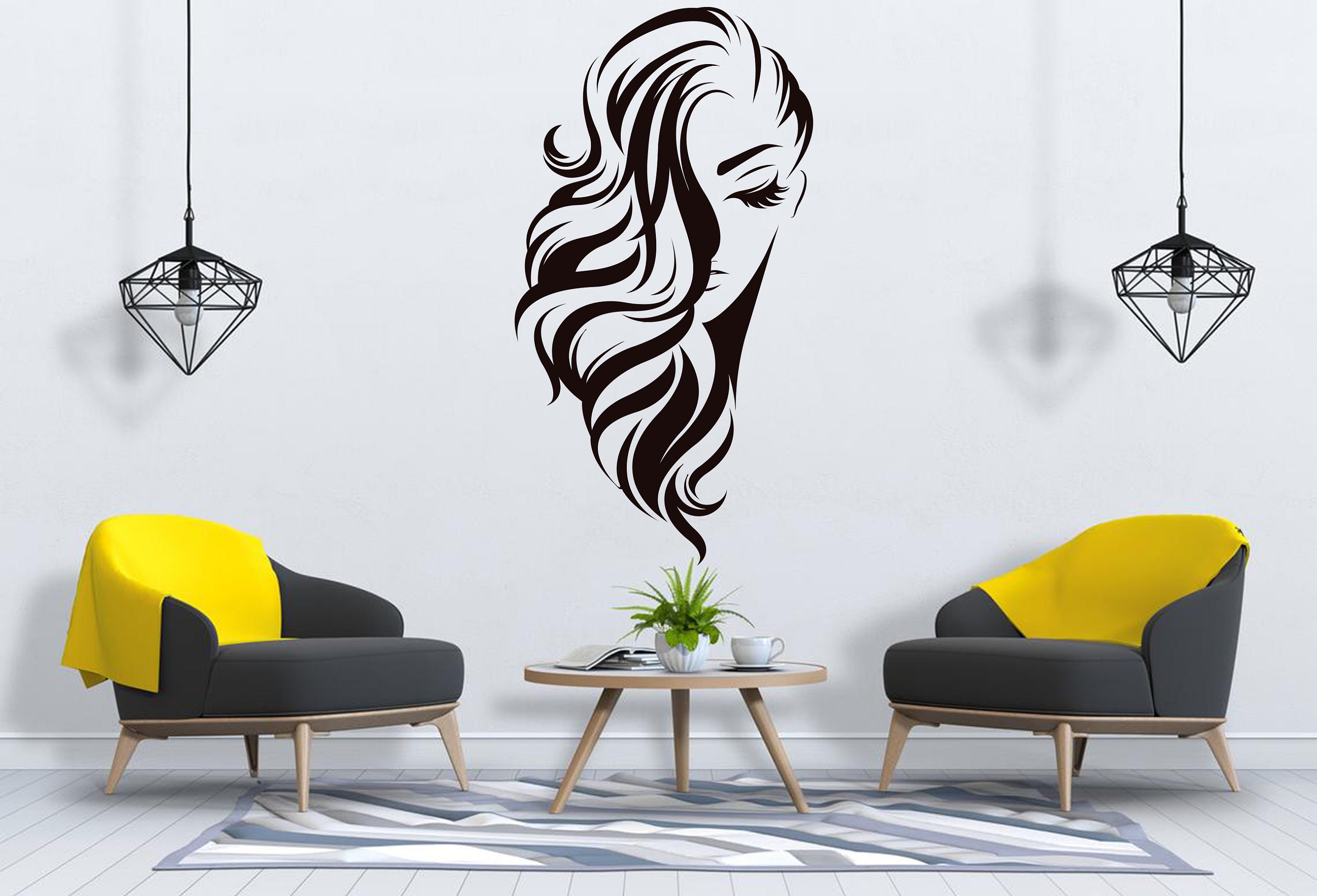 Hair Salon Wall Decal - Beauty Salon Logo