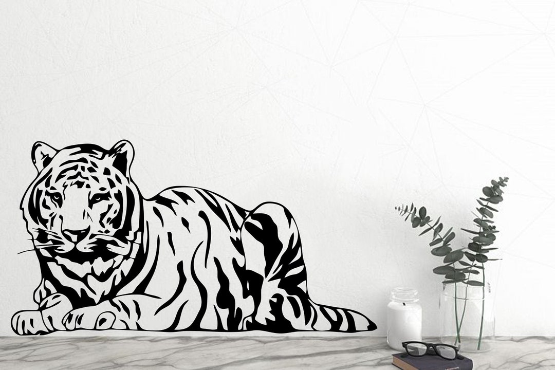 Big Tiger Wall Decal Tiger Wall Art Animals Wall Vinyl - Etsy