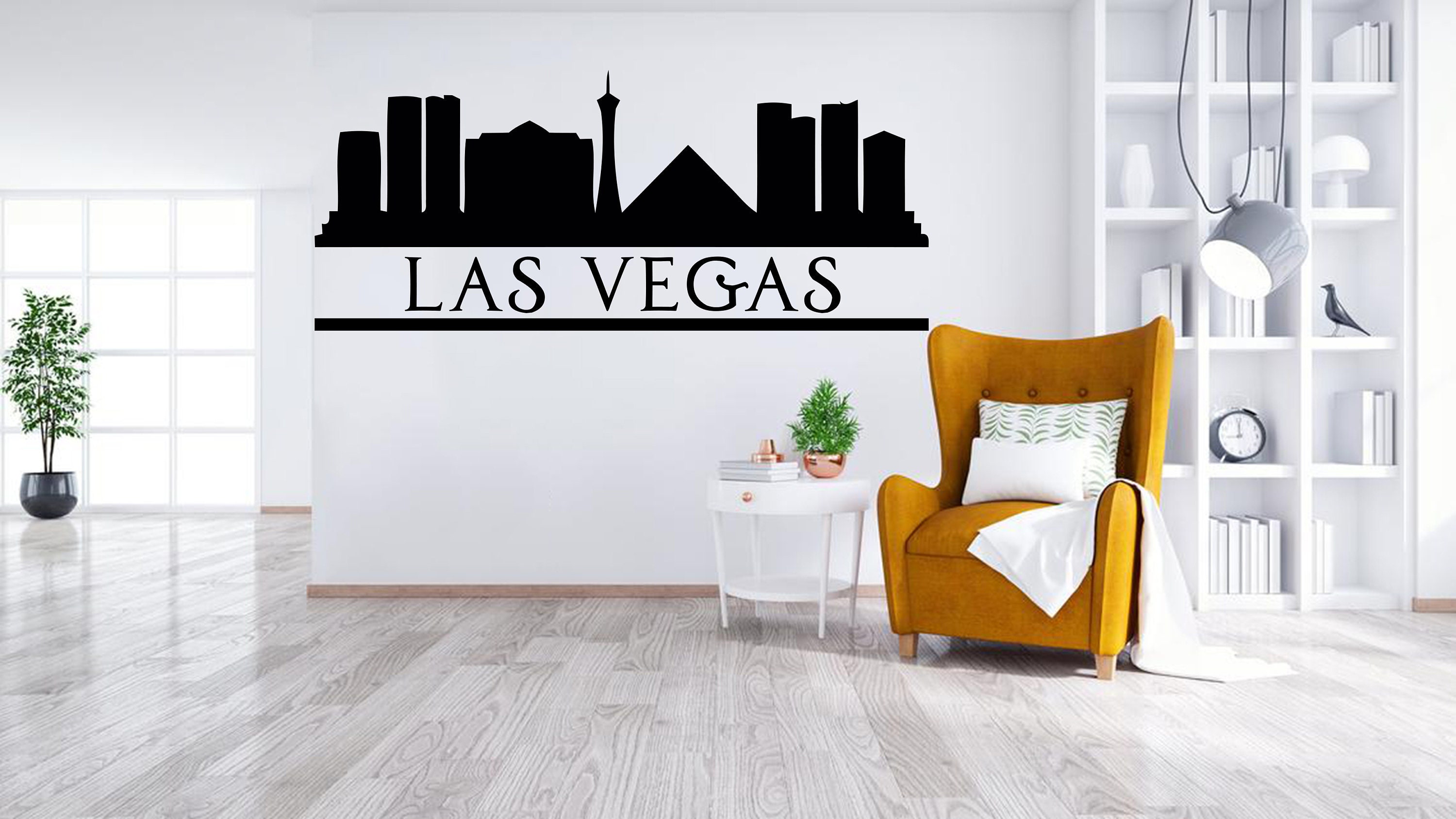 Las Vegas City Skyline Wall Decal Vinyl Sticker City Las Vegas 