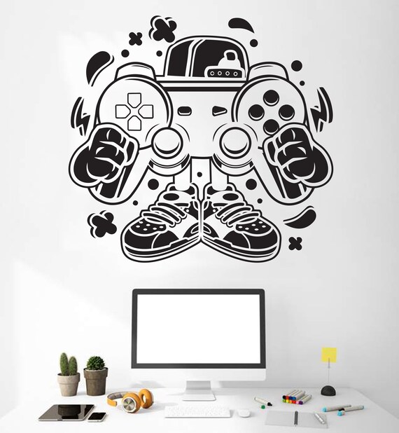 Gamer Wall Sticker Gaming Room Wall Decor Gamer Gaming Wall