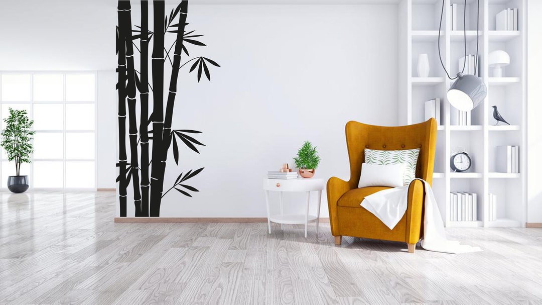 Bamboo Wall Art Bamboo Wall Decal Bamboo Decor Tree Decal Etsy