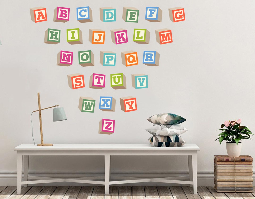 Alphabet Vinyl Wall Art Decal, Alphabet for Kids, Education Kids Decal ...