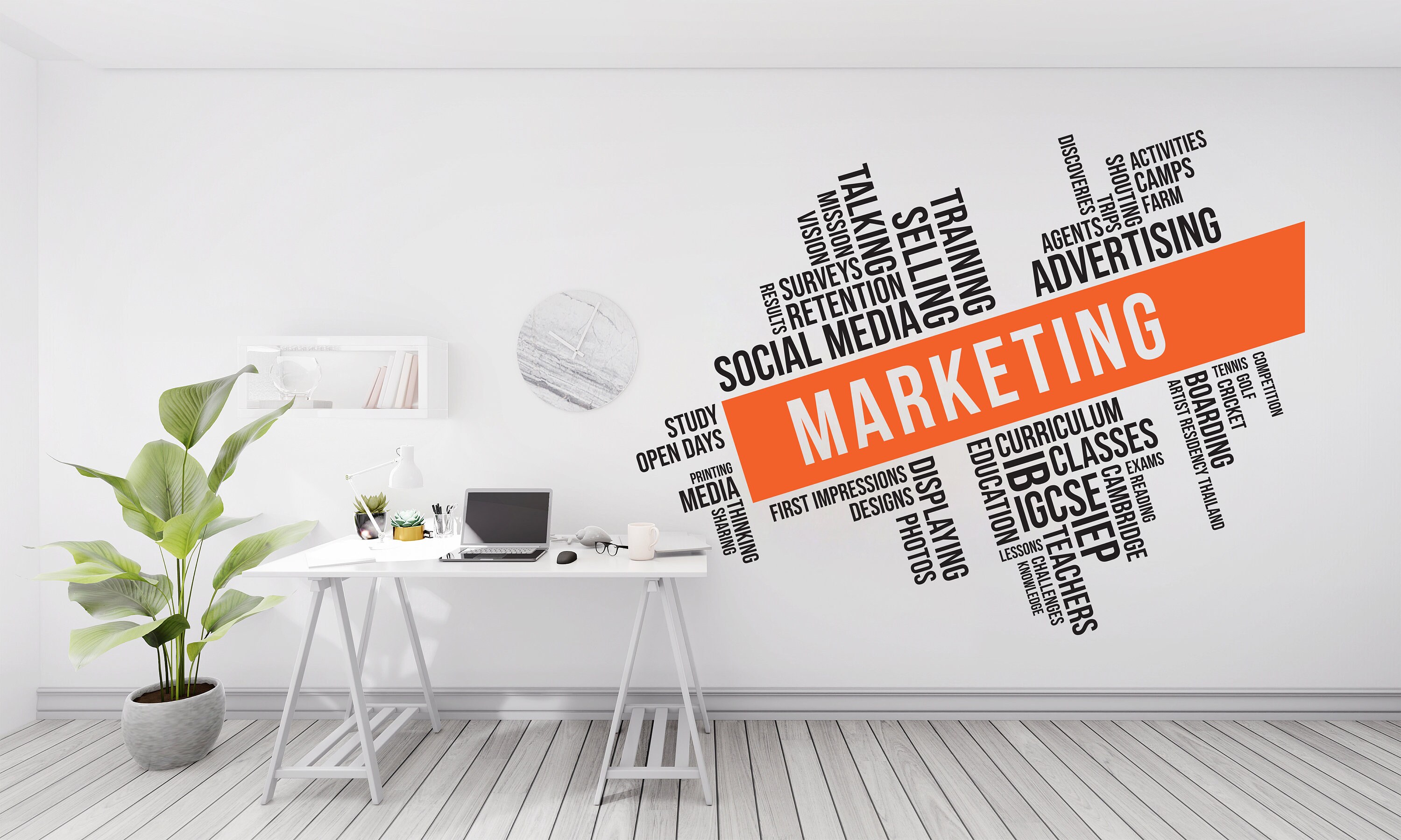 Marketing Office Wall Decor Marketing Wall Decal Marketing Etsy