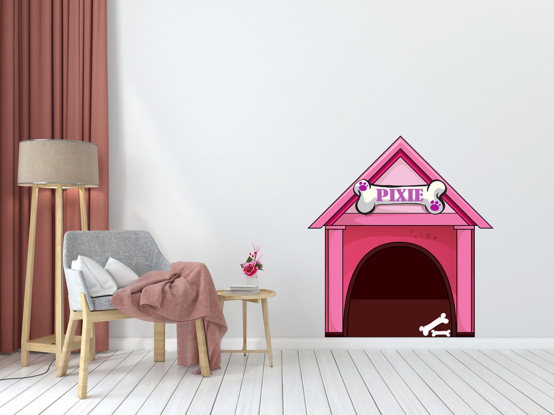 Dog House Wall Vinyl Decal Dog Wall Decals Grooming Wall Etsy