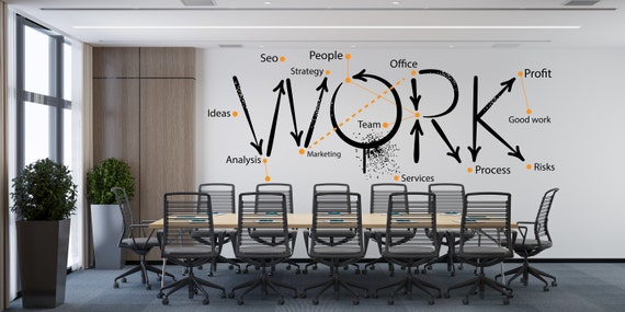Work Office Wall Decal Business Wall Decal Decoration Office ...