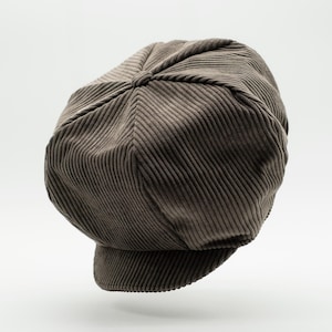 Vintage corduroy brown Rasta hat for dreadlock