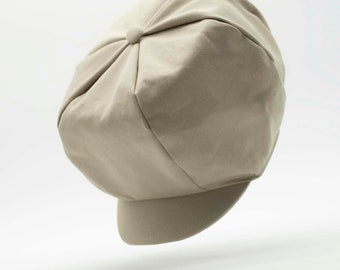 Rasta cap for dreadlocks in beige cotton