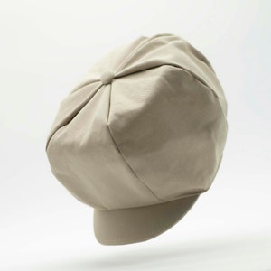 Beige Rasta Newsboy Cap für Dreadlocks