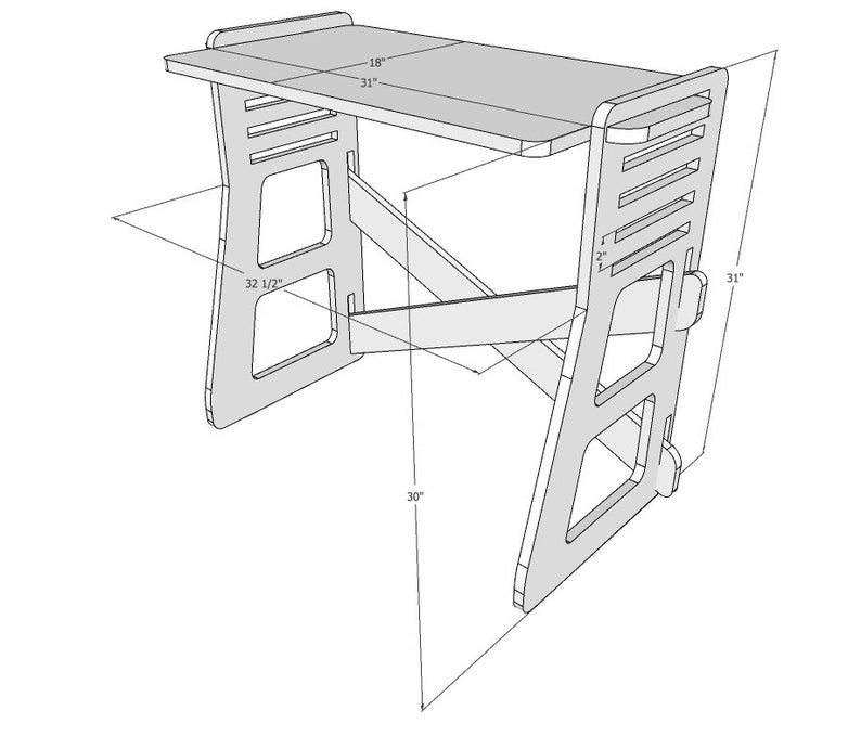 Kids Desk Adjustable Height for Kids or Adults Back to Etsy