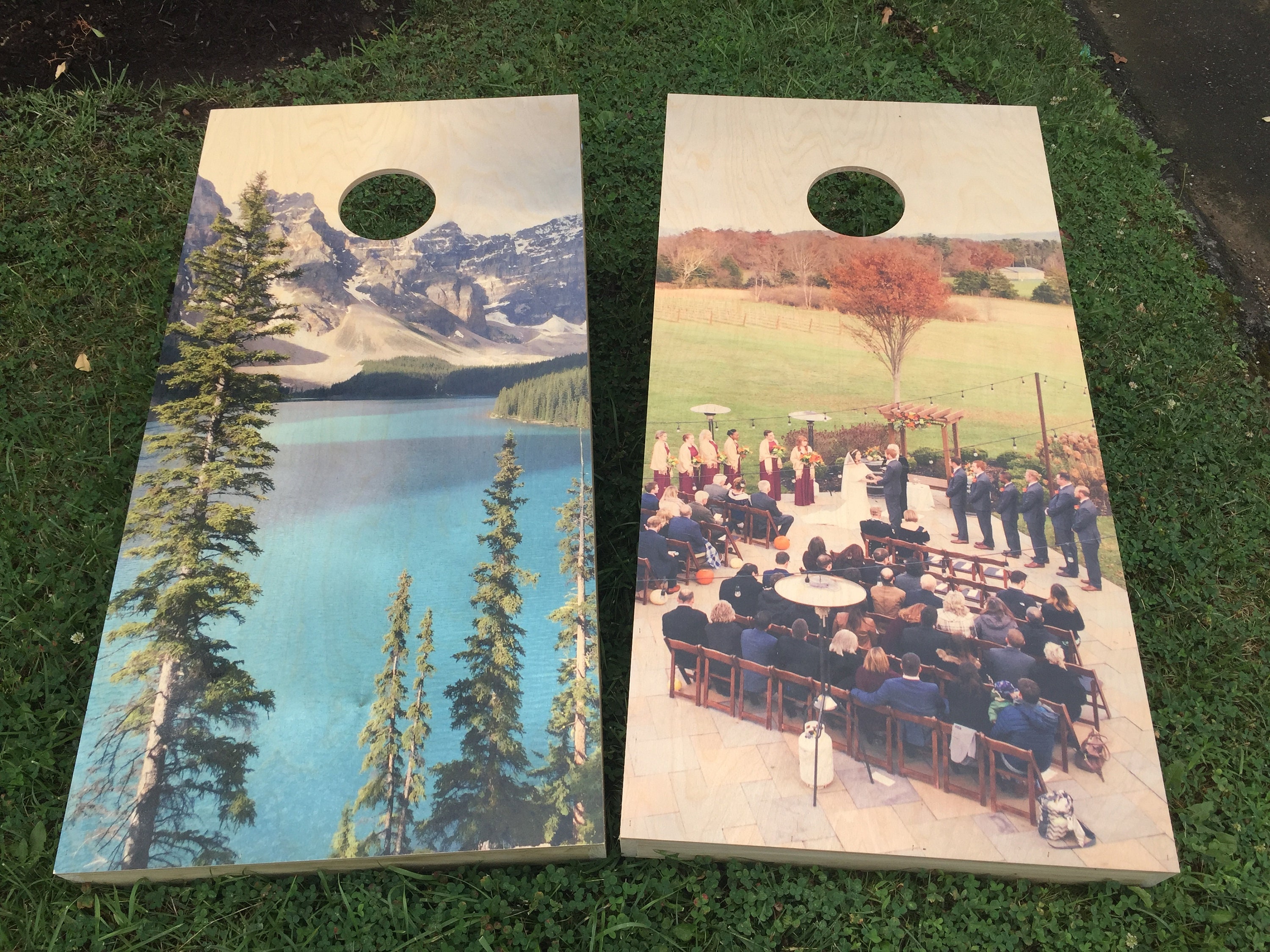 Cornhole Boards Custom Graphics set of 2 custom direct to wood printe…