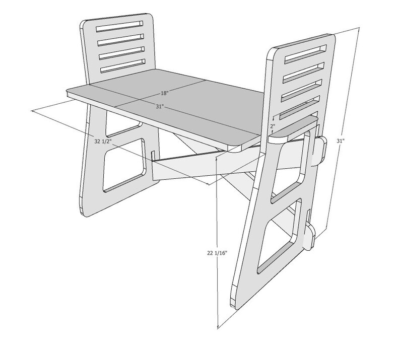 Kids Desk Adjustable Height for Kids or Adults Back to Etsy