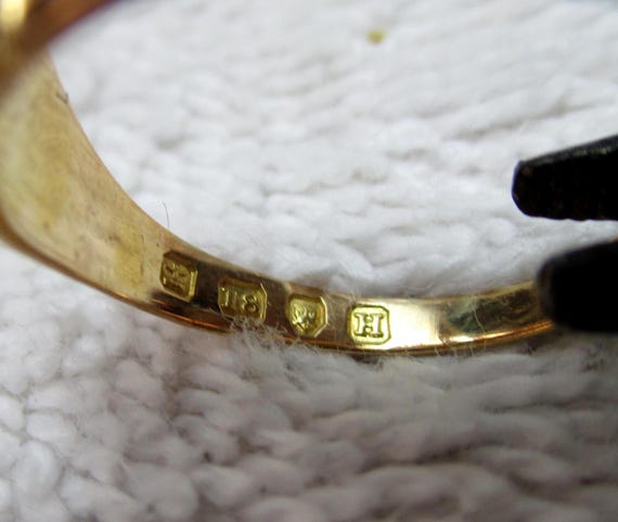 Victorian{London 1883} 18ct Solid Gold Ruby + Spl… - image 3