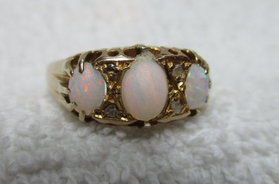 Edwardian{Birmingham 1904} 18ct Solid Gold 7-Ston… - image 10