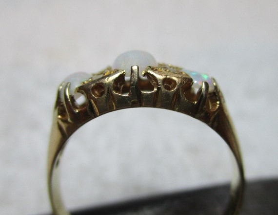 Edwardian{Birmingham 1904} 18ct Solid Gold 7-Ston… - image 8