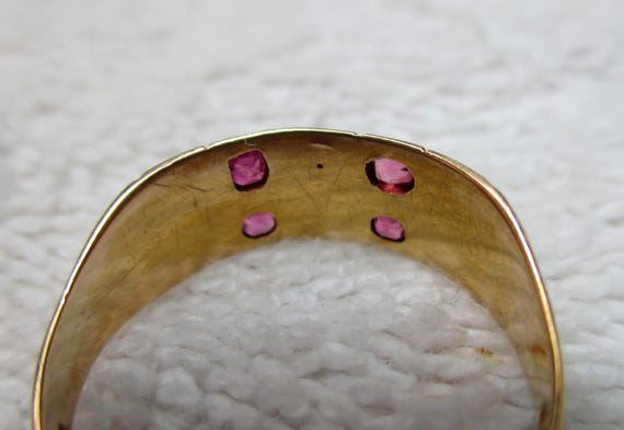 Victorian{London 1883} 18ct Solid Gold Ruby + Spl… - image 5
