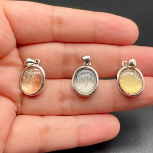 Joyas genuinas de meteoritos, colgante de meteorito Gebion, colgante de meteorito de forma ovalada