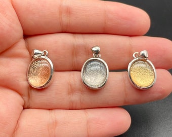 Gibeon Meteorite Pendant, Sterling Silver Oval Necklace, Science Jewelry