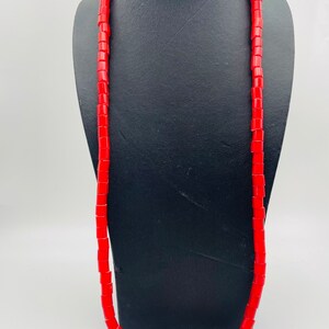 Natural old red African glass beads African glass beads necklace