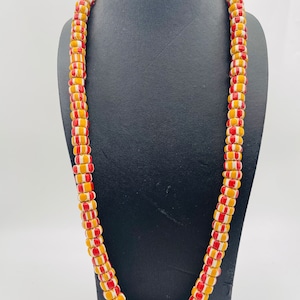 Natural old yellow African glass beads African glass beads necklace