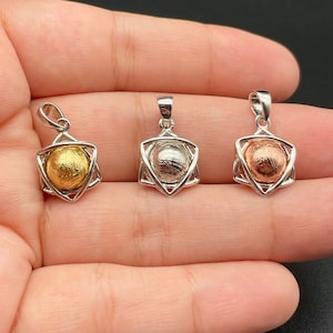 Genuine Meteorite jewellery, Gebion meteorite pendant, star round meteorite pendant