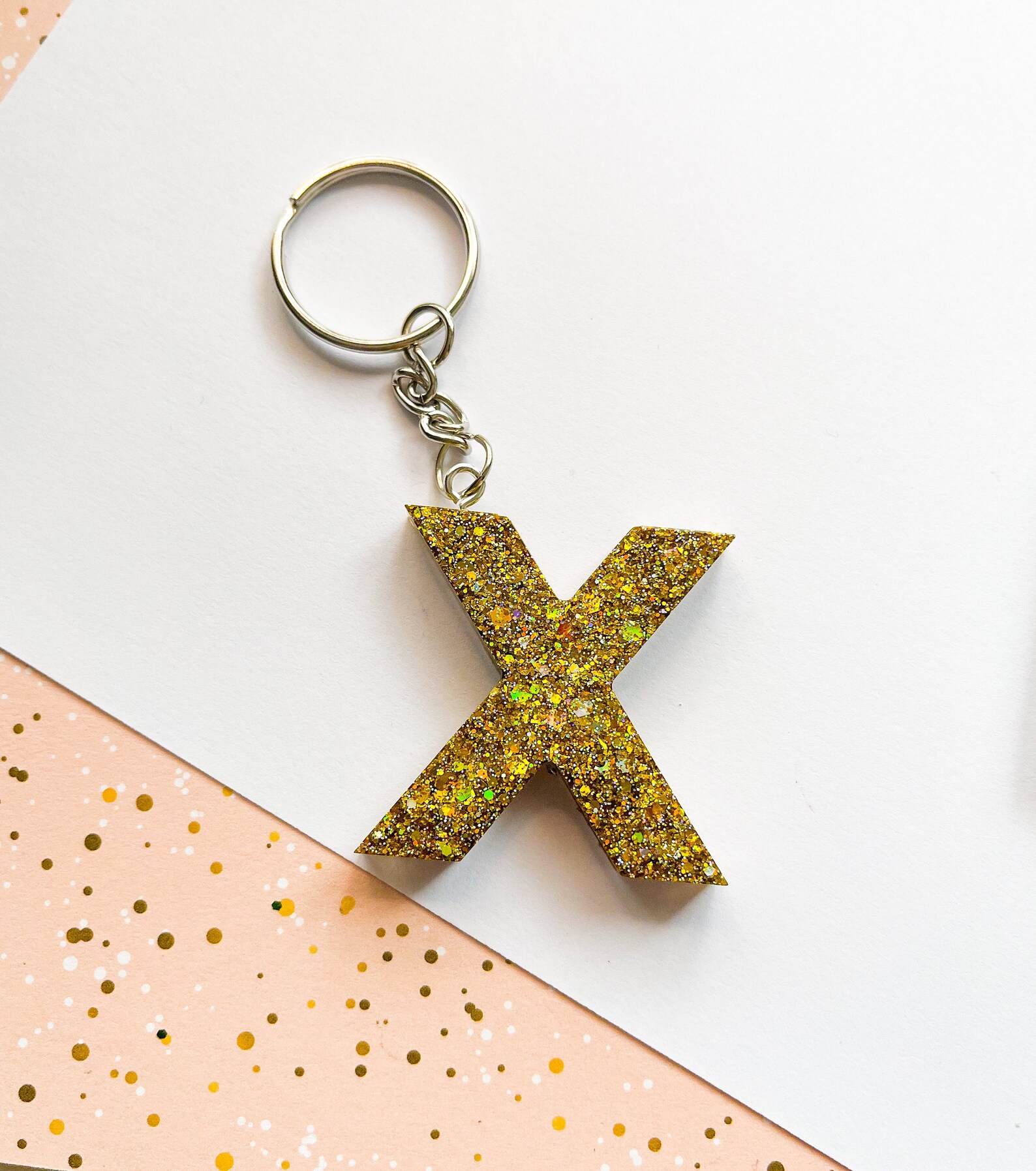 Glitter resin keychains. Etsy