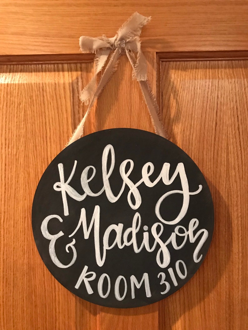 Custom Roommate Names Sign Dorm Decor Door Decoration Etsy