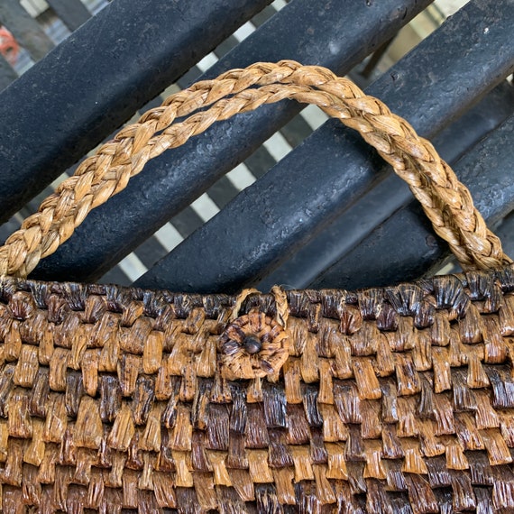 Vintage 70's Woven Bag | Vintage Woven Purse | Vi… - image 4
