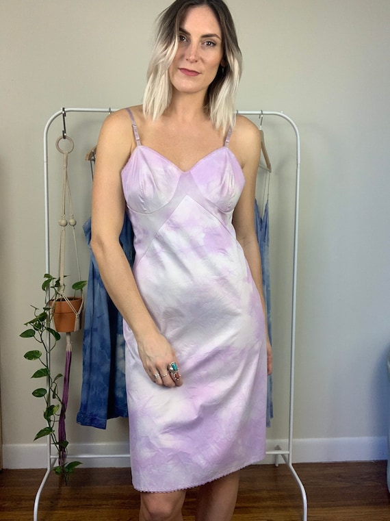 Tie Dye Slip Dress Medium | Vintage Slip | Hand dy