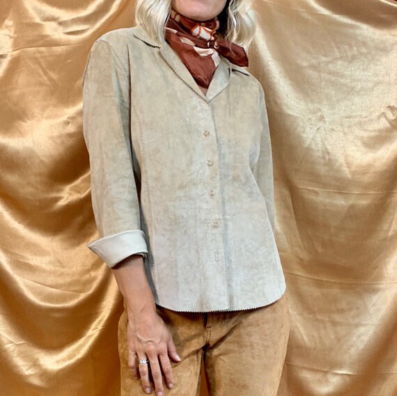 Vintage Suede Shirt | Vintage Suede Top | Vintage