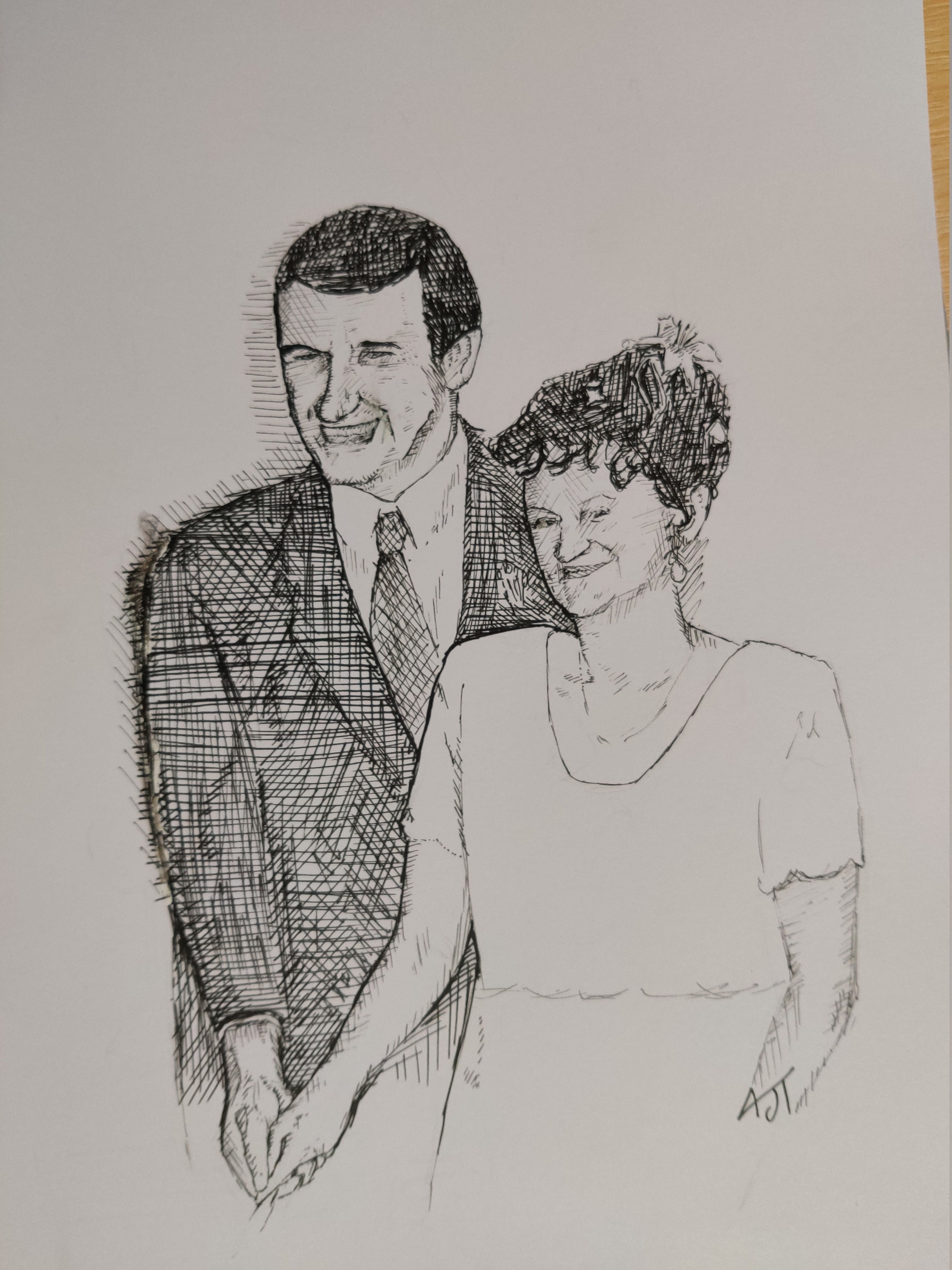 Traditional Pen and Ink Custom Drawing From Photo. Unique Holiday Gift ...